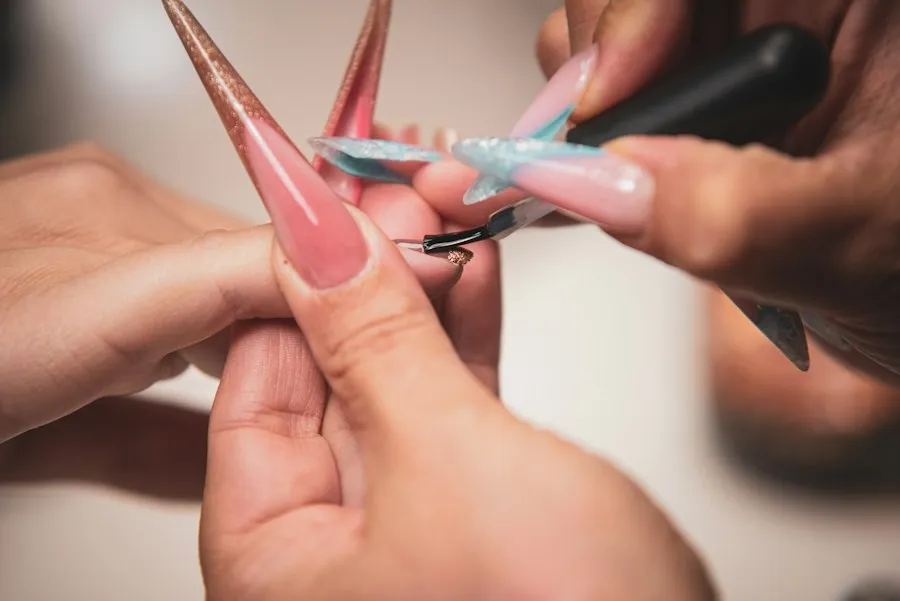 Photo nail care manicure tips